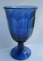 Noritake Provincial Dark Blue Ice Tea Goblet  Wine Glass 6 3/8&quot; Tall  VTG - $10.84