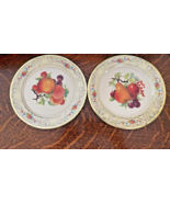 2 Fruit Daher Decorated Ware 8&quot; Tin Plates,  Made in Holland - $14.00