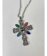 Vintage Designer,  AVON ROMANESQUE FILIGREE Cross Pendant Necklace Cross - £7.51 GBP
