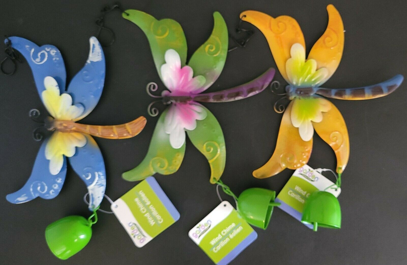 Garden Dragonfly Wind Chimes about 12”Hx6”Wx1.5”D, s22, Select: Color - $3.49