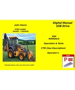 John Deere 410J Operation &amp; Tests Manual + Operator&#39;s See Description USB - $358.76 MXN