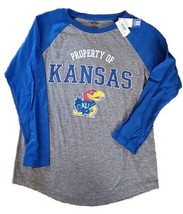 KU Property Of Kansas Jayhawks Youth Shirt Size Small 6-7 Long Sleeve  - £7.55 GBP