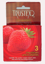 Strawberry Trustex Condom 3`s - $20.99