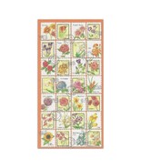 FLOWER STAMP STICKERS Craft Scrapbook Sticker Sheet Kawaii Colorful Flor... - €2,11 EUR