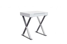 27" White and Silver Writing Desk - $15,221.98 MXN