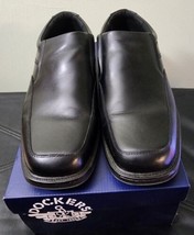 Dockers Emptor Black Leather Slip-on Loafers Size 11W - £23.11 GBP