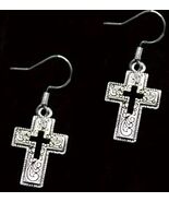 Vintage Hollow Cross  Dangle Earrings, New #AB-375-R2 - €5,99 EUR