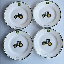 4 John Deere Tractor Logo 11-1/4” Dinner Plates ~ Marketed By Gibson Euc - £27.76 GBP