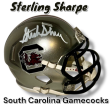 STERLING SHARPE AUTOGRAPHED SIGNED SOUTH CAROLINA GAMECOCKS MINI HELMET ... - $2,094.41 MXN