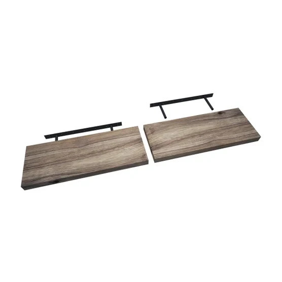 2-Pack Solid-Acacia Wood Floating Shelves Shelf, Brown - 24 x 9.5" Heavy Duty Item image 3