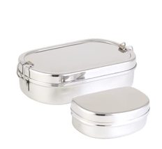 PG COUTURE Stainless Steel Lunch Box with Meal Prep Containers for Kitchen, Scho - £13.66 GBP