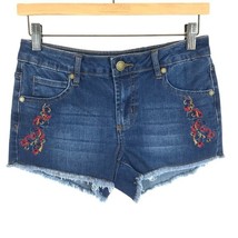 NWT Womens Size Small Romeo &amp; Juliet Floral Filigree Embroidered Denim S... - £25.39 GBP