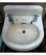 VINTAGE ANTIQUE WALL-MOUNTED BATHROOM SINK - $283.13