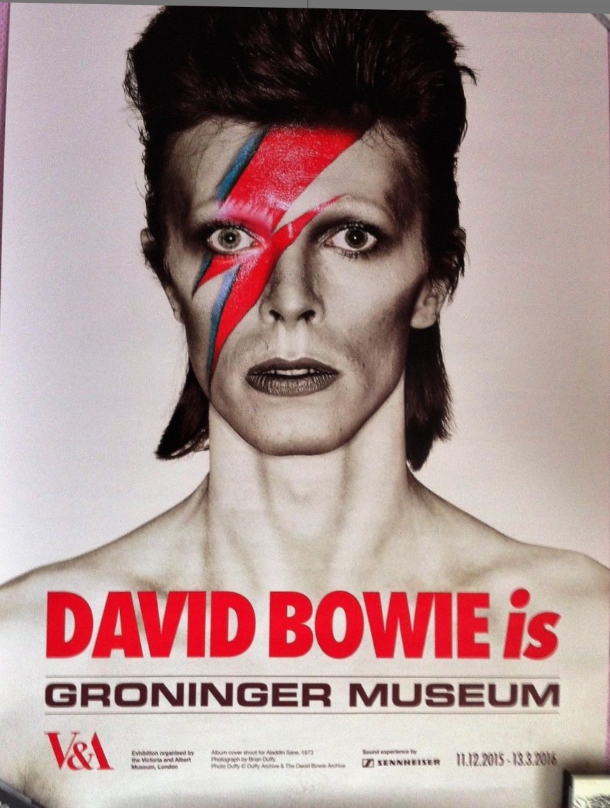 David Bowie is Poster Groninger Museum Germany Aladdin Sane  - $120.00