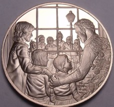 Solid Bronze Proof Franklin Mint Medallion~Christmas Carolers~Incredible... - £17.48 GBP