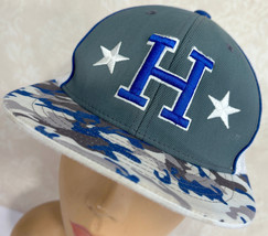 Pacific 4D2 XS Letter H Logo Camo Brim Star Trim Discolored Baseball Cap Hat - £6.95 GBP