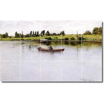 William Chase Waterfront Painting Ceramic Tile Mural BTZ01611 - $150.00+