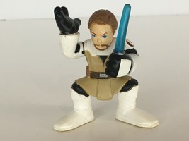 Hasbro LFL Star Wars Figure Toy Obi Won C-060A 2.5&quot; Left Handed Light Saber 2010 - £3.18 GBP