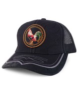 Trendy Apparel Shop Rooster Embroidered Trucker Mesh Baseball Cap - Char... - £13.64 GBP