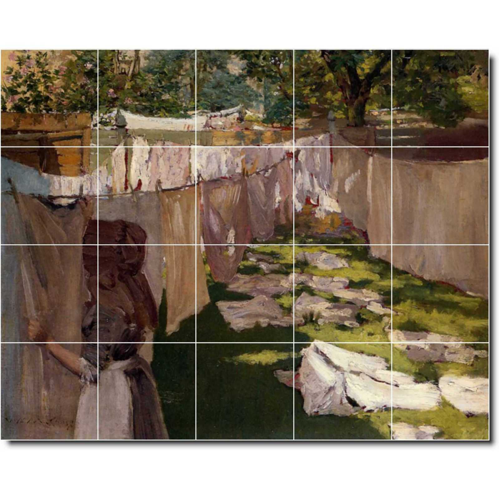 Chase william wash day a back yark reminiscence of brooklyn