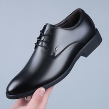 Classic Men Business Shoes Solid Career Men Dress Shoes British Office Mens Derb - £59.20 GBP