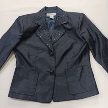 Dressbarn RN#73683 Women's Blue 2-Button Single-Breasted Blazer Jacket Size 4 image 12