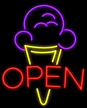 New Ice Cream Open Bar Beer Light Neon Sign 24&quot;x20&quot; - £196.58 GBP