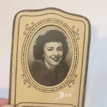 Small Framed Photo of Attractive Young Lady 1930s - small Stand up card 3.3&quot; T - £7.60 GBP