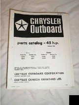 Chrysler Outboard Parts Catalog 45 HP Manual Tiller - £6.95 GBP