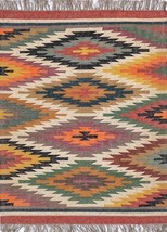 Handwoven Wool Jute kilim Runner Bohemian Eco Friendly accent hallway area rugs - £52.32 GBP+