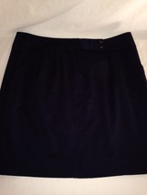 Trina Turk Women&#39;s Skirt Navy Blue Fully LinedA Line Front Zip Skirt Size 8 - $48.26