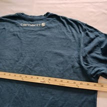 Carhartt Crewneck Men’s Teal Blue Cotton Shirt Long Sleeve Size XL image 13