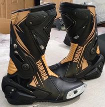 Yamaha Motorbike Leather Racing Boots: Pro Rider Track Shoes - $220.00