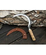 Forged Sickle. Forged braid for collecting herbs. Boline Ritual sickle Н14 - $81.18