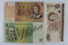 Australia &amp; New Zealand Currency Set Aus 1972 $ 1 &amp; NZ (1981-85) $1 - $49.50