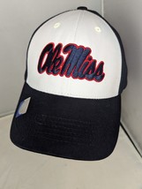 OLE MISS Rebels Cap Hat Mississippi Blue Adult Red Embroidery Adjustable College - £19.48 GBP