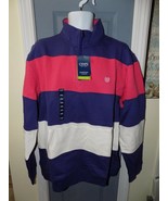 CHAPS Striped Classic-Fit Quarter-Zip Fleece Pullover Size XXL Men&#39;s NEW - $777.27 MXN