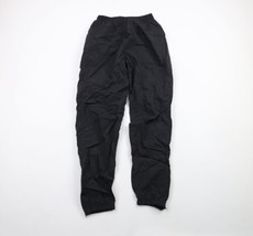 Vintage 90s Reebok Mens Size Small Spell Out Cuffed Nylon Joggers Pants Black - £33.26 GBP