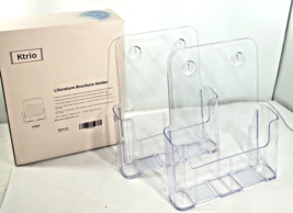 Ktrio Acrylic Brochure Holder 8.5 X 11 Inches Plastic Literature Holders Clear 2 - £15.97 GBP