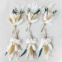 Mini Dried Flower Bouquet Set of 6 Small Bouquets Bohemian Wedding Table... - $37.66