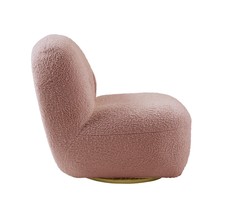 Accent Chair w/Swivel in Pink Teddy Sherpa - Pink - £425.64 GBP