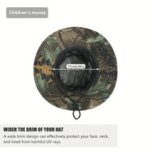 Unisex Jungle Army Green  Camo Outdoor Fishman&#39;s Hat, 20.86 inch - £10.17 GBP