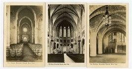 3 Riverside Church Real Photo Postcards New York City The Nave Chapel &amp; Narthex - £16.77 GBP