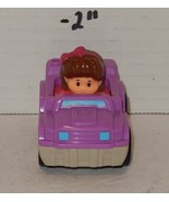 Fisher Price Little People Wheelies Purple Blue Car Driver MIA Toy - €8,51 EUR