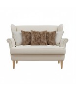 SOGA 5PC LuxeFur Brown &amp; Neutral Beige Floral Linen Decorative Pillowcas... - $100.50