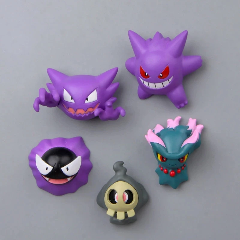 5pcs/lot Anime Cartoon Pokemon Gengar PVC Figures Model Toy Refrigerator Pastes - £22.07 GBP