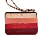 Fossil Multi-Color Leather Wristlet Credit Card Organizer Wallet - $19.79