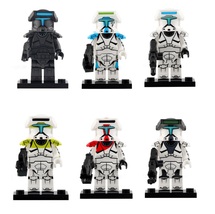 Star Wars Republic Delta Squad Clone Commando troopers 6pcs Minifigures Bricks - £12.18 GBP