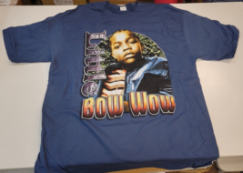 VTG 2000s Blue Lil Bow Wow Doggy Bag Adult Medium Double Sided Rap Tee Y2K - £25.75 GBP