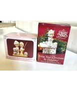 Lot Of 2 Vintage Precious Moments Christmas Figurines In Original Box 1990s - $27.72